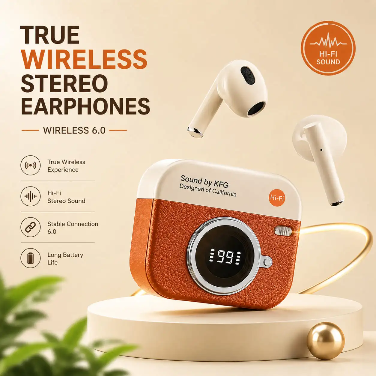 Q86 Retro Camera Design TWS Bluetooth Earbuds 1 Q86 earbud